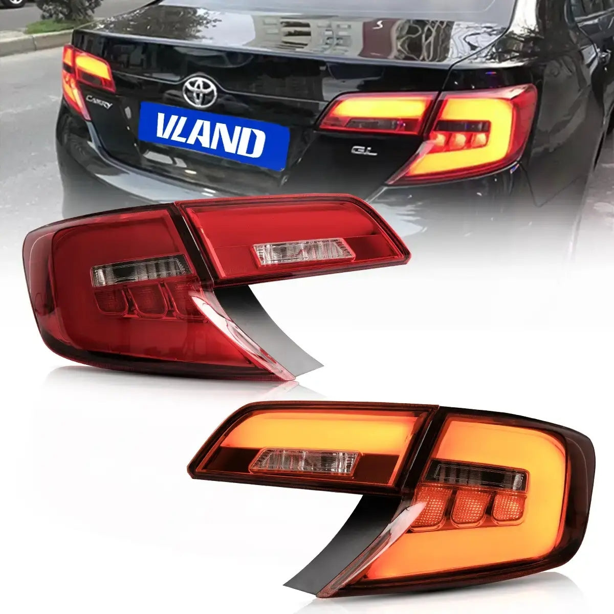 Tail Lights Pair LED For Toyota Camry 2012-2014