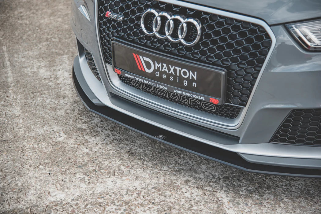 Maxton Design Racing Durability Front Lip + Flaps for AUDI RS3 8V Sportback (Pre-Facelift)