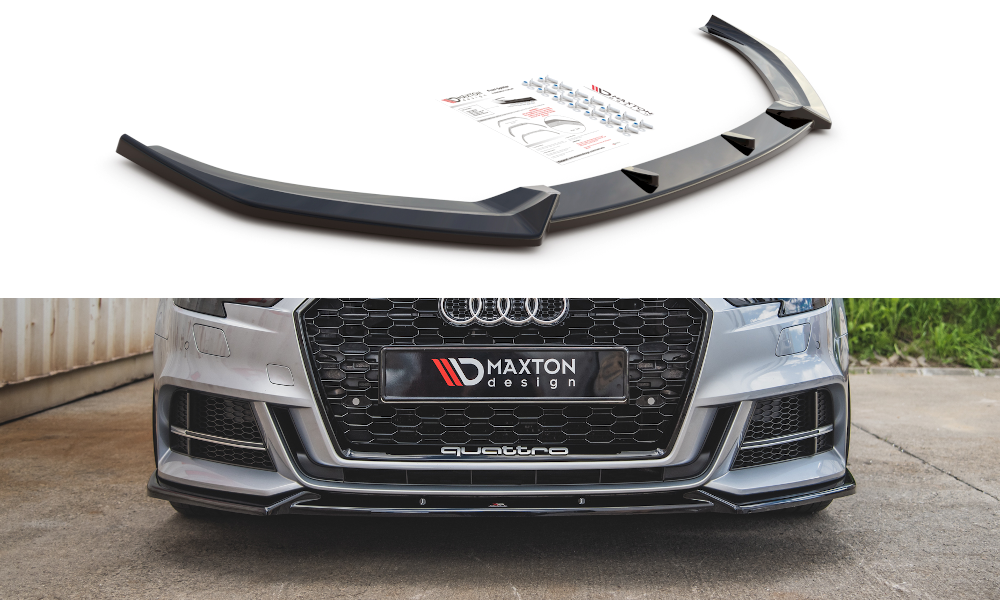 Maxton Design Front Lip for AUDI S3/A3 8V S-LINE V2 (Facelift)
