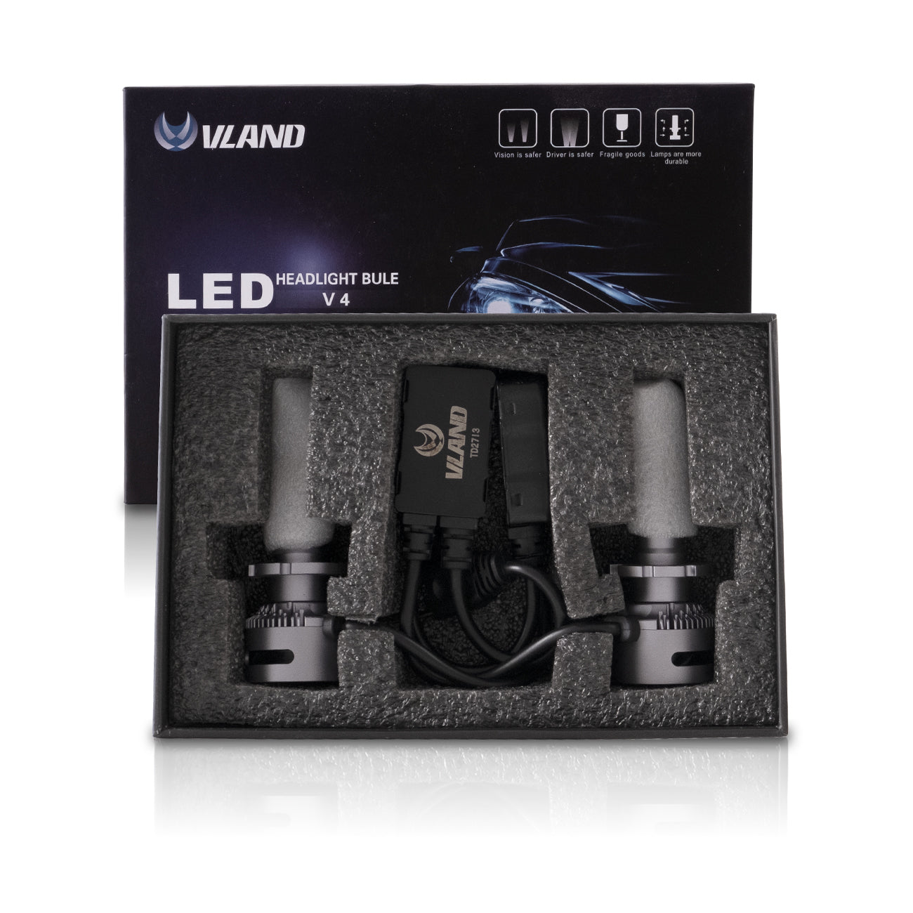 2PCs D2S/H7/9005 LED Bulbs 35W 6000K Super Bright