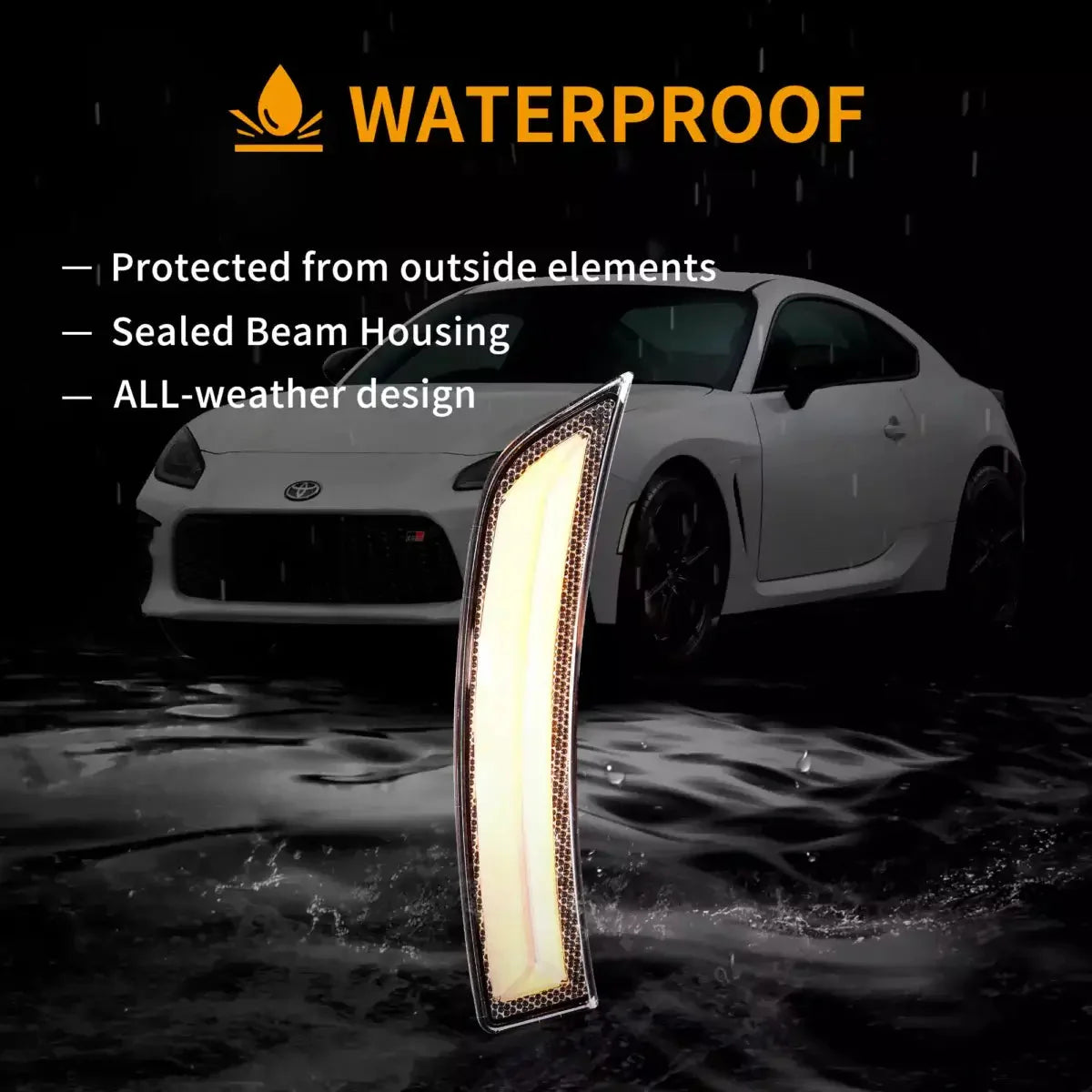 LED Side Marker Lamps for Toyota GR86 And Subaru BRZ 2nd Gen ZN8/ZD8 2021–2024
