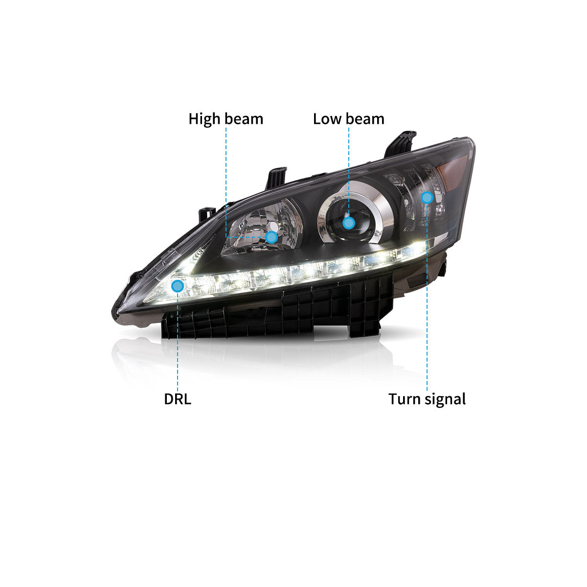 LED Headlights for Lexus ES350 2010–2012