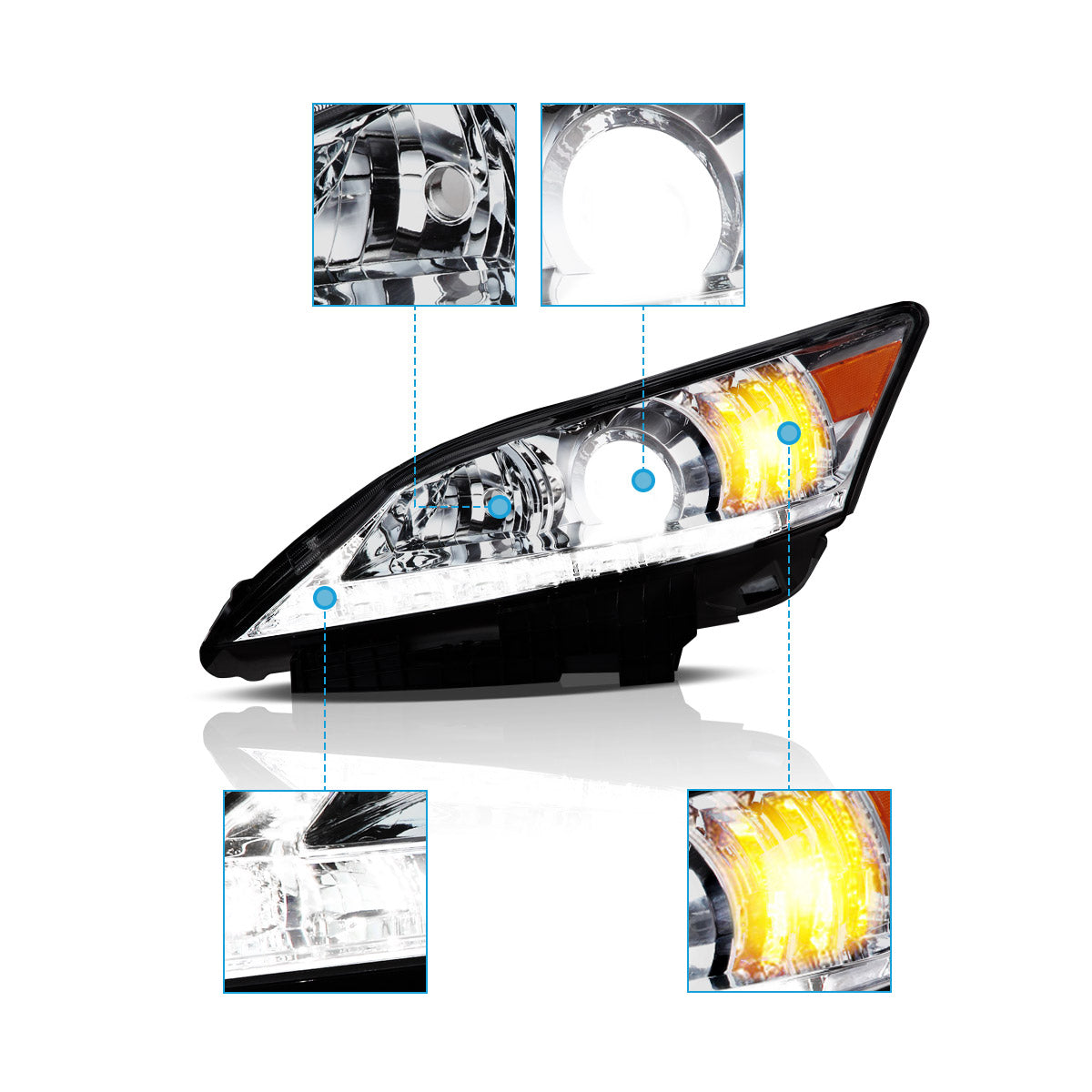 LED Headlights for Lexus ES350 2010–2012