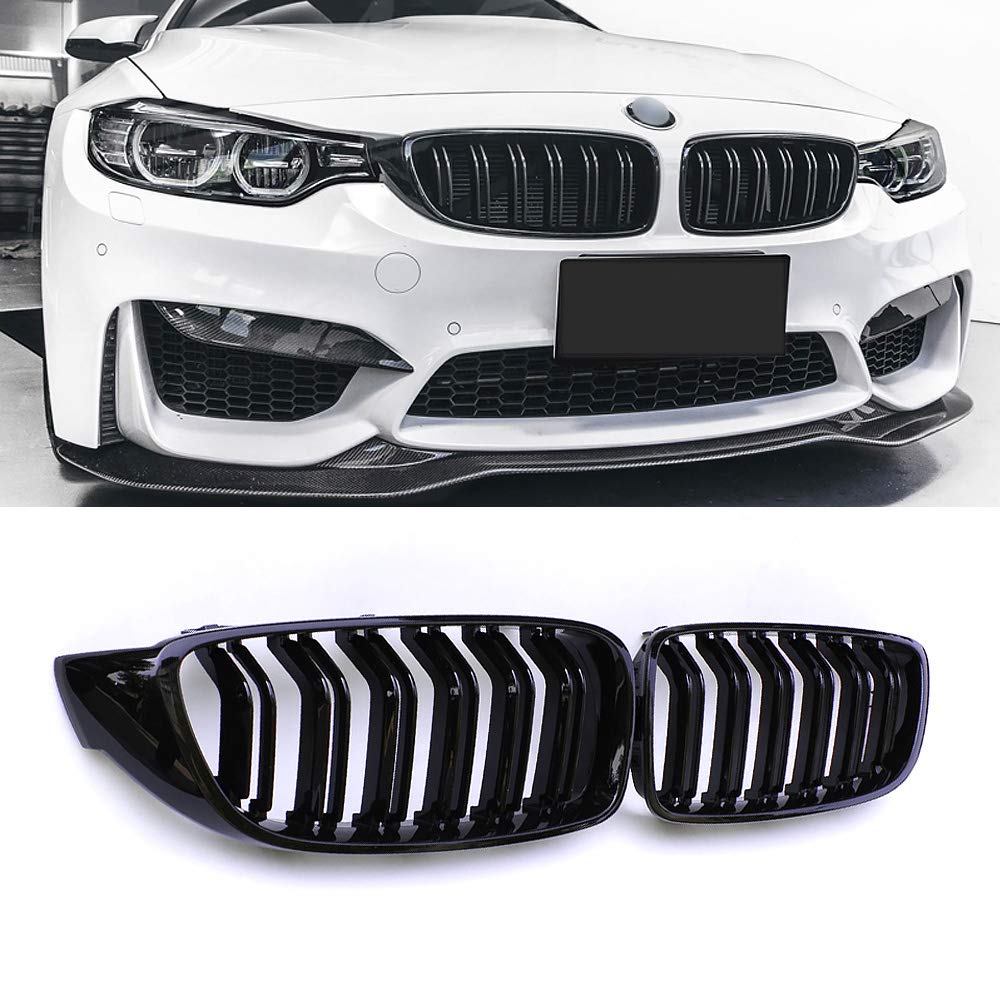 M Performance Style Gloss Black Grille to suit BMW 4 Series F32/F33 (DOUBLE SLATT)
