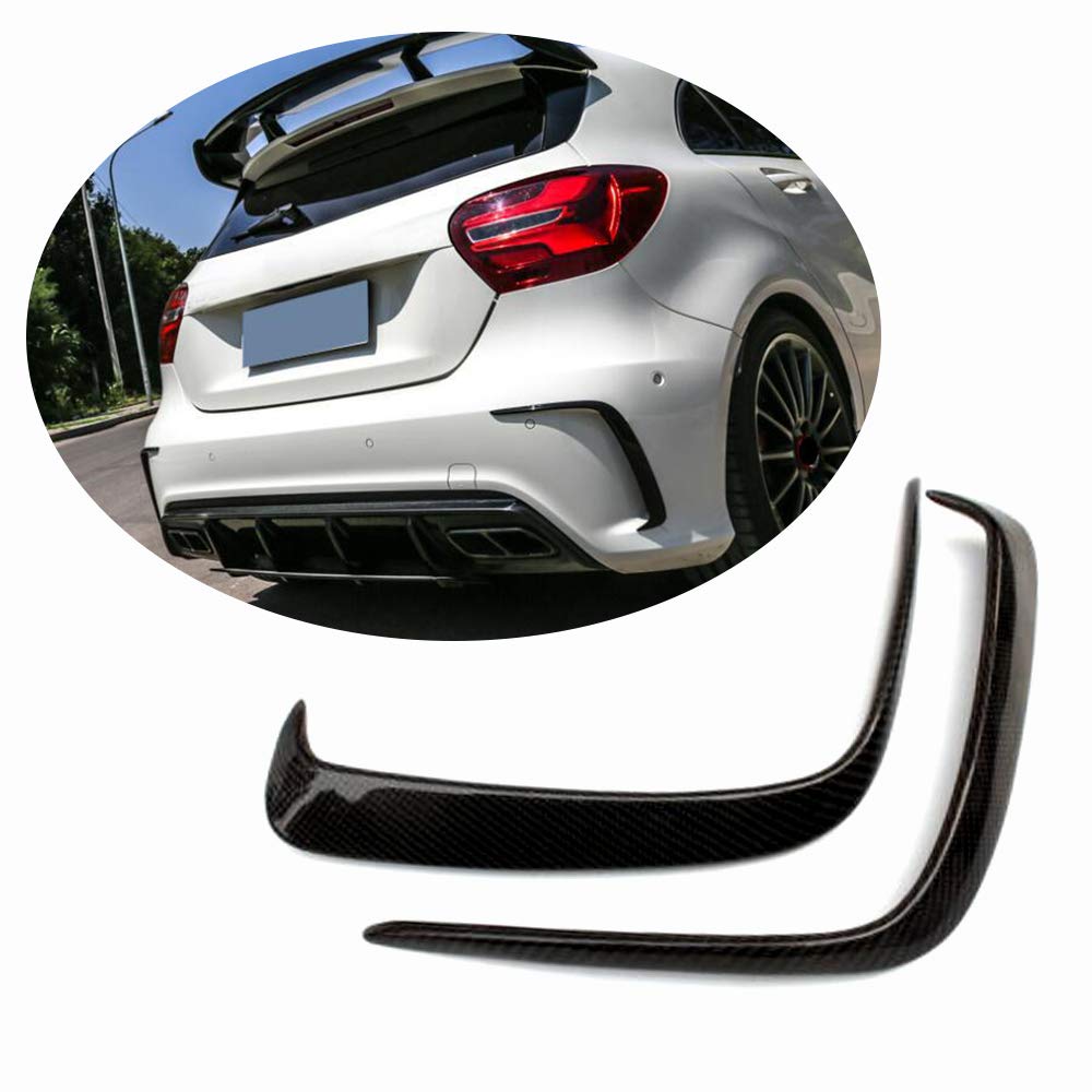 Mercedes Benz A Class W176 AMG Style ABS Rear Bumper Vents (Gloss Black)