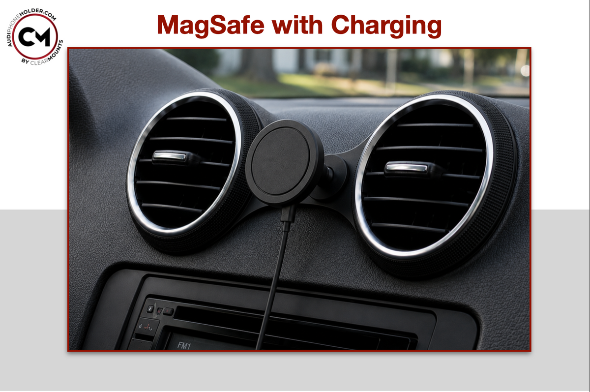 Clearmounts MagSafe Wireless Charging Phone Holder for Audi A3/S3 8P - Dubhaus Australia