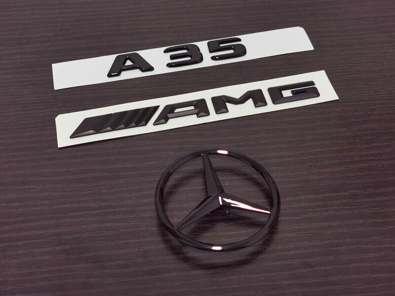 Mercedes A Class A35 Gloss Black Badges