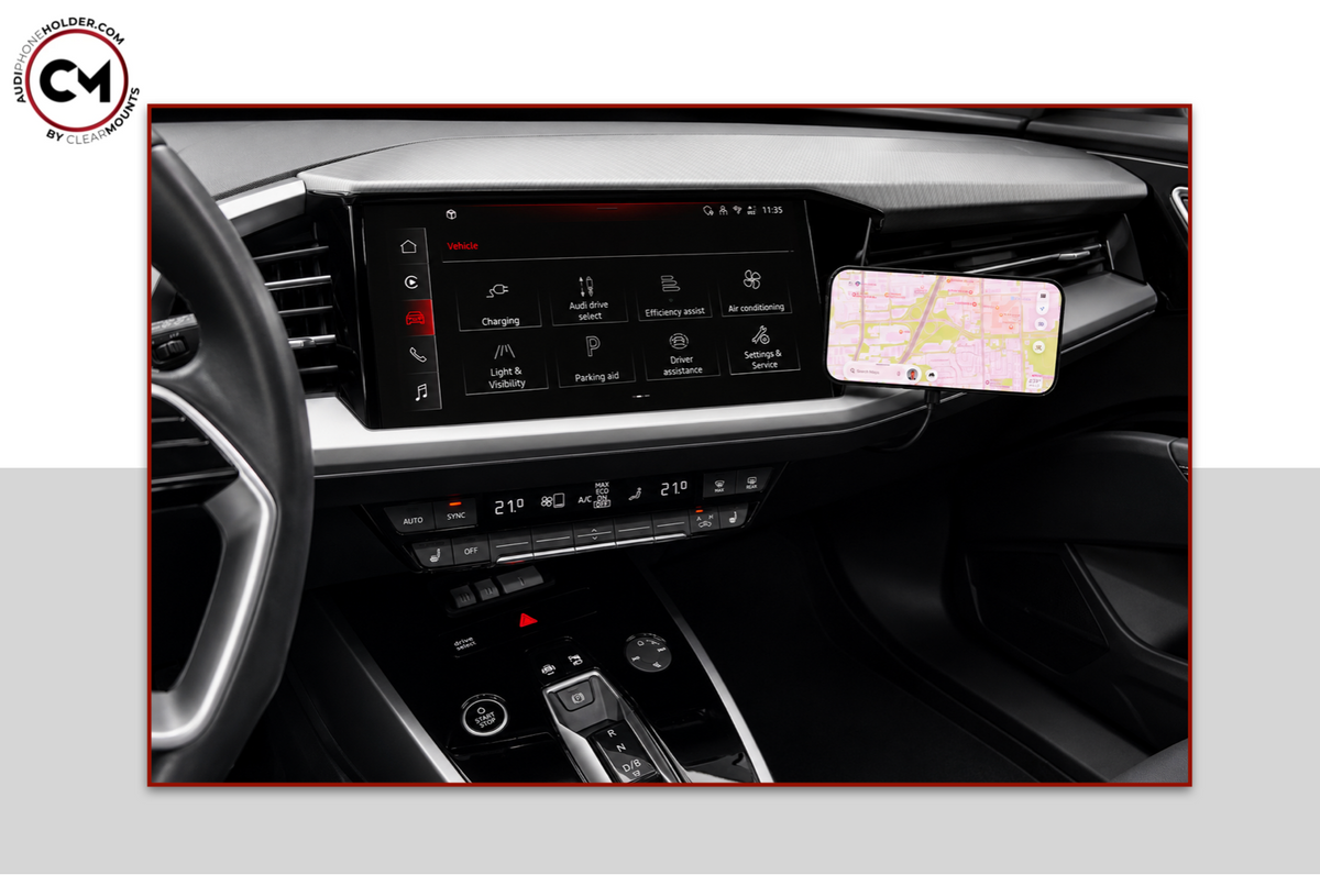 Clearmounts Adhesive MagSafe Wireless Charging Phone Holder for Audi A3/S3/RS3 8Y - Dubhaus Australia