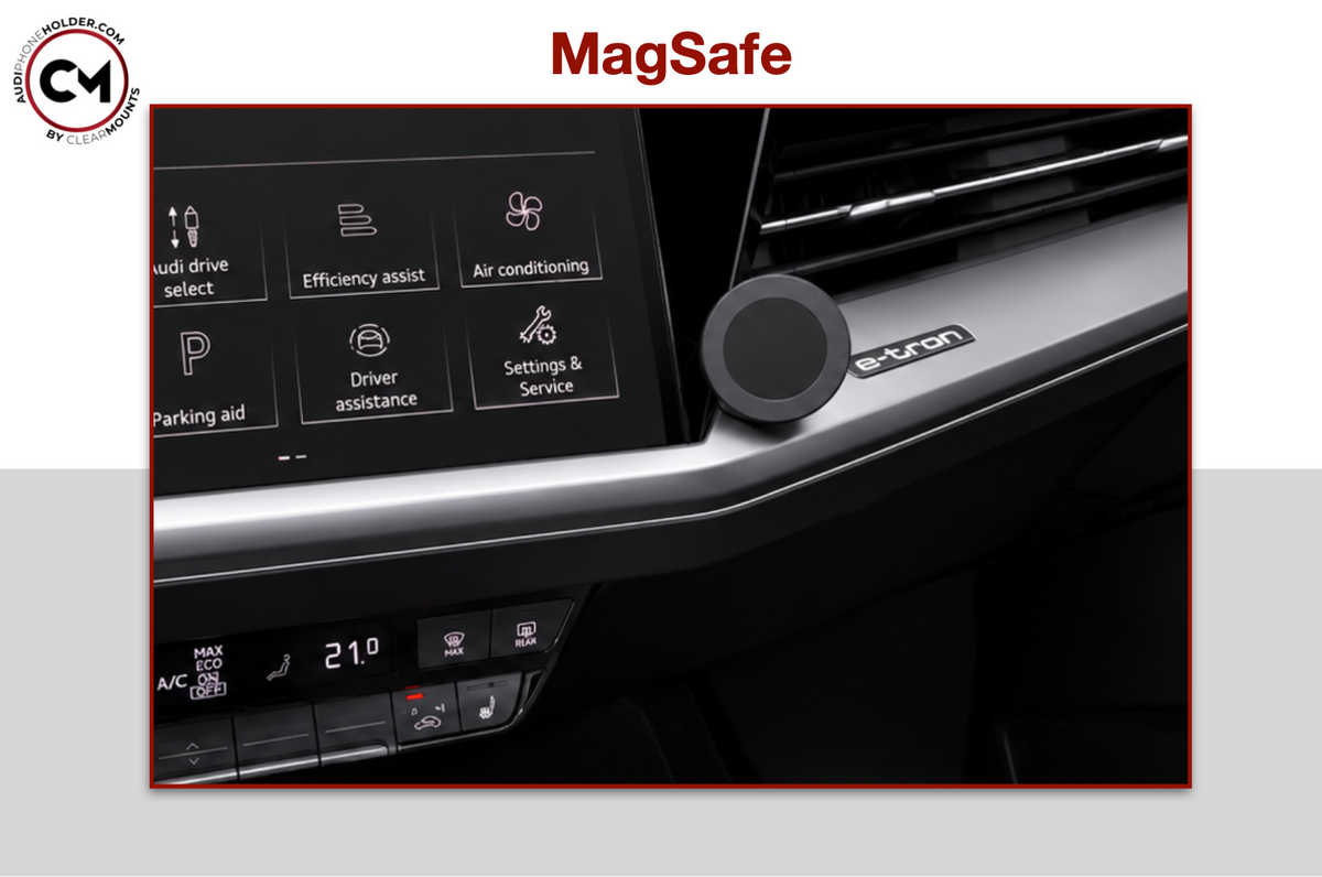 Clearmounts Adhesive MagSafe Magnetic Phone Holder for Audi A3/S3/RS3 8Y - Dubhaus Australia