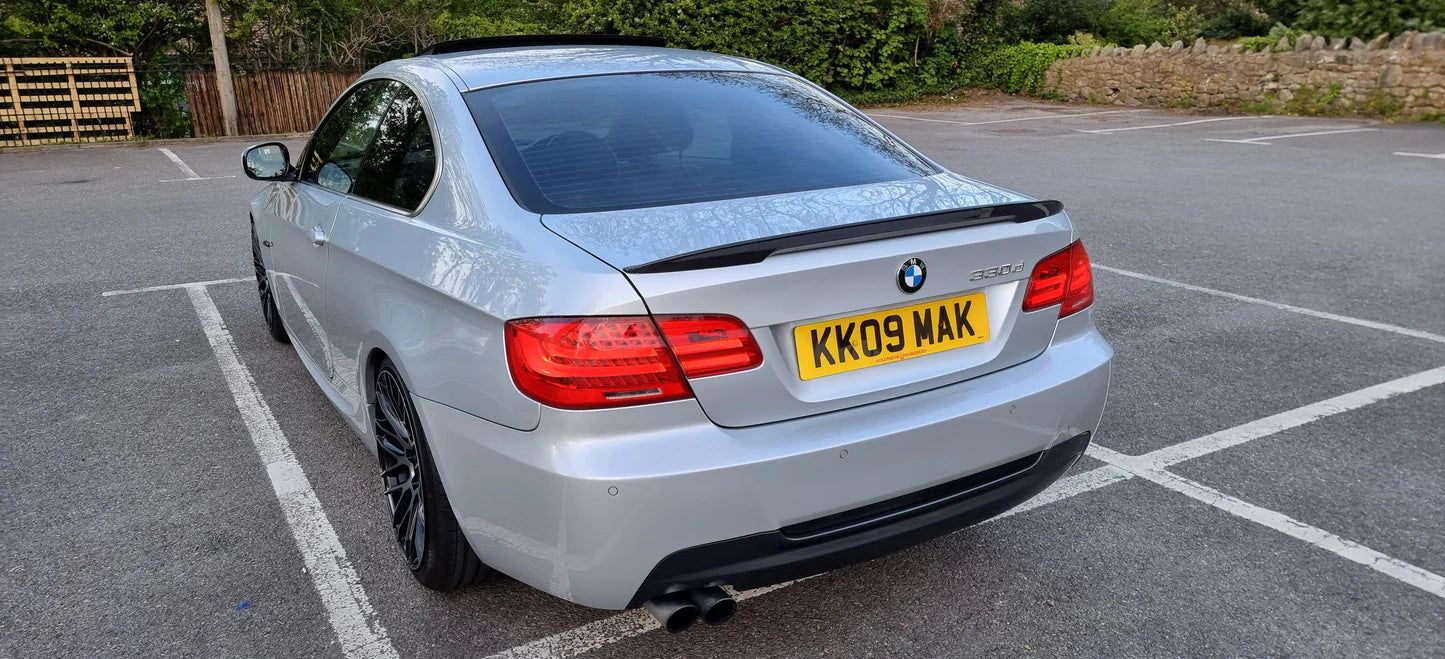 BMW 3 Series E92 MP Style ABS Rear Boot Lip (Gloss Black)