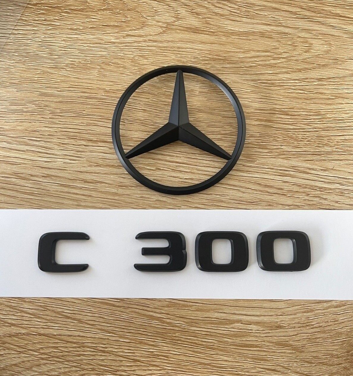 Mercedes C Class C300 Gloss Black Badges
