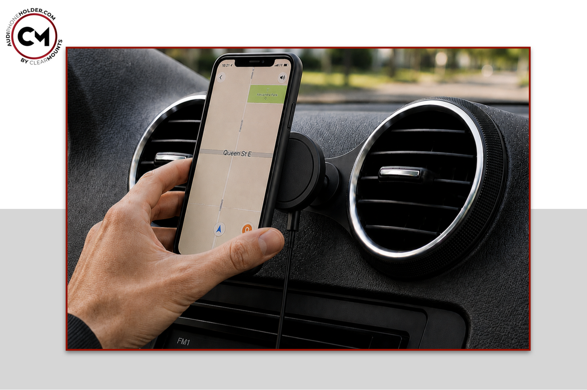 Clearmounts MagSafe Wireless Charging Phone Holder for Audi A3/S3 8P - Dubhaus Australia