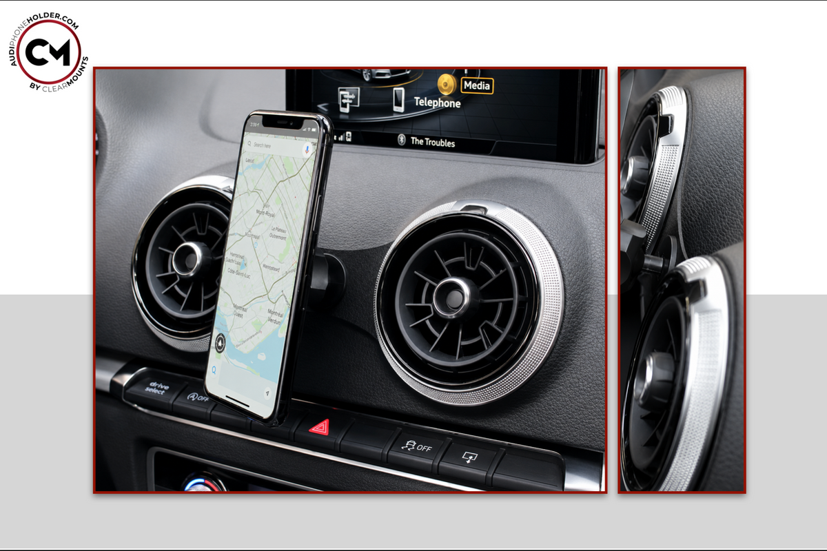 Clearmounts MagSafe Magnetic Phone Holder for Audi A3/S3/RS3 8V - Dubhaus Australia