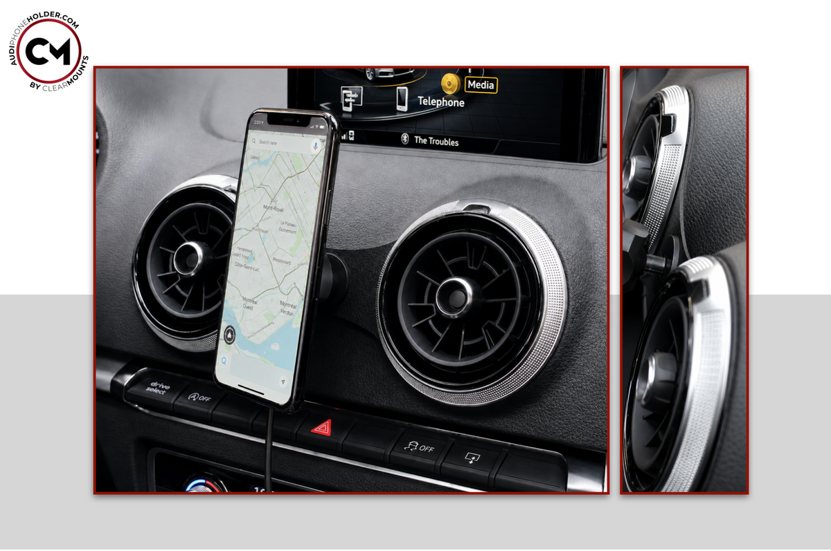 Clearmounts MagSafe Wireless Charging Phone Holder for Audi A3/S3/RS3 8V - Dubhaus Australia