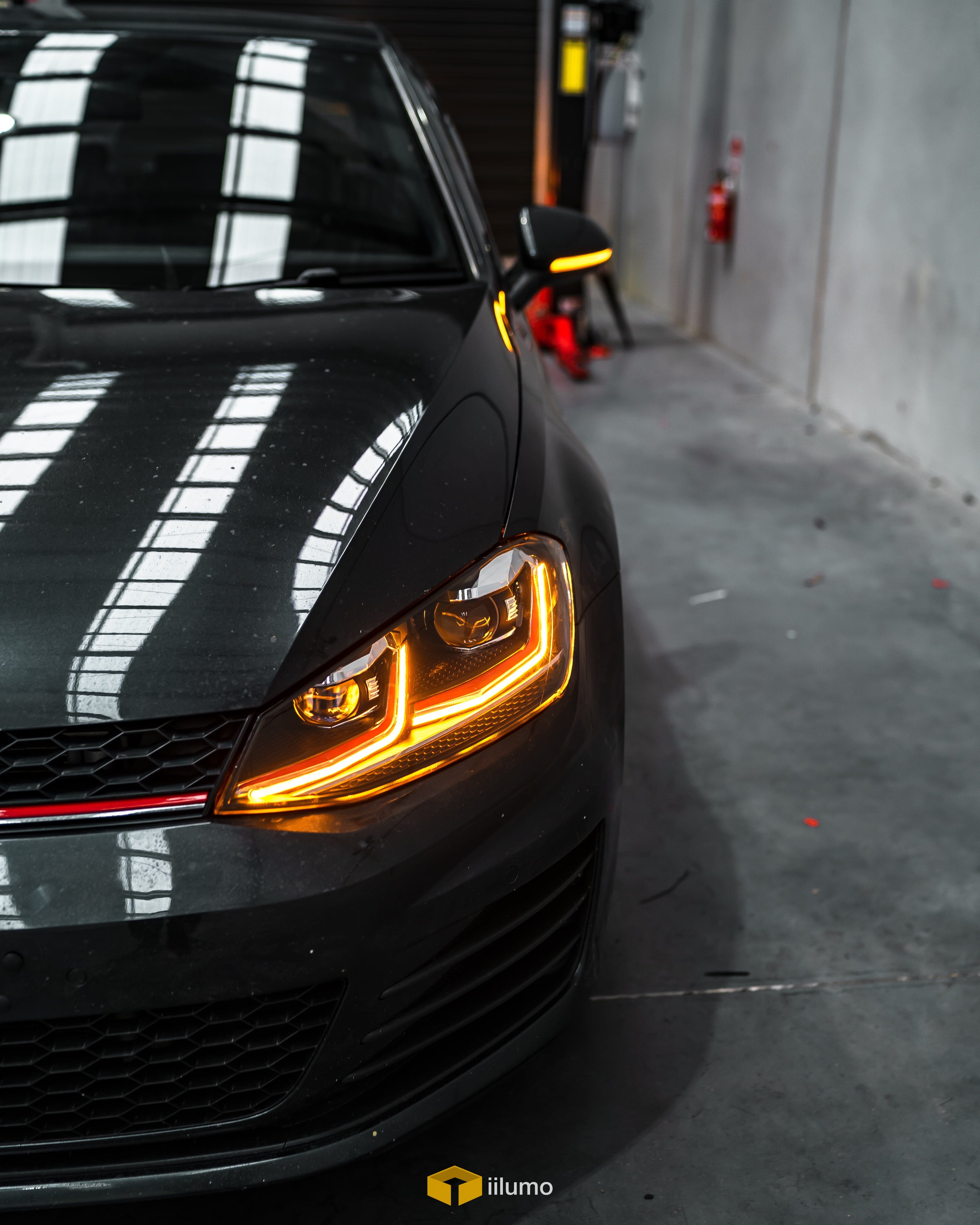 2012-2020 VW MK7.5R STYLE SEQUENTIAL LED HEADLIGHTS (MK7) - iilumo