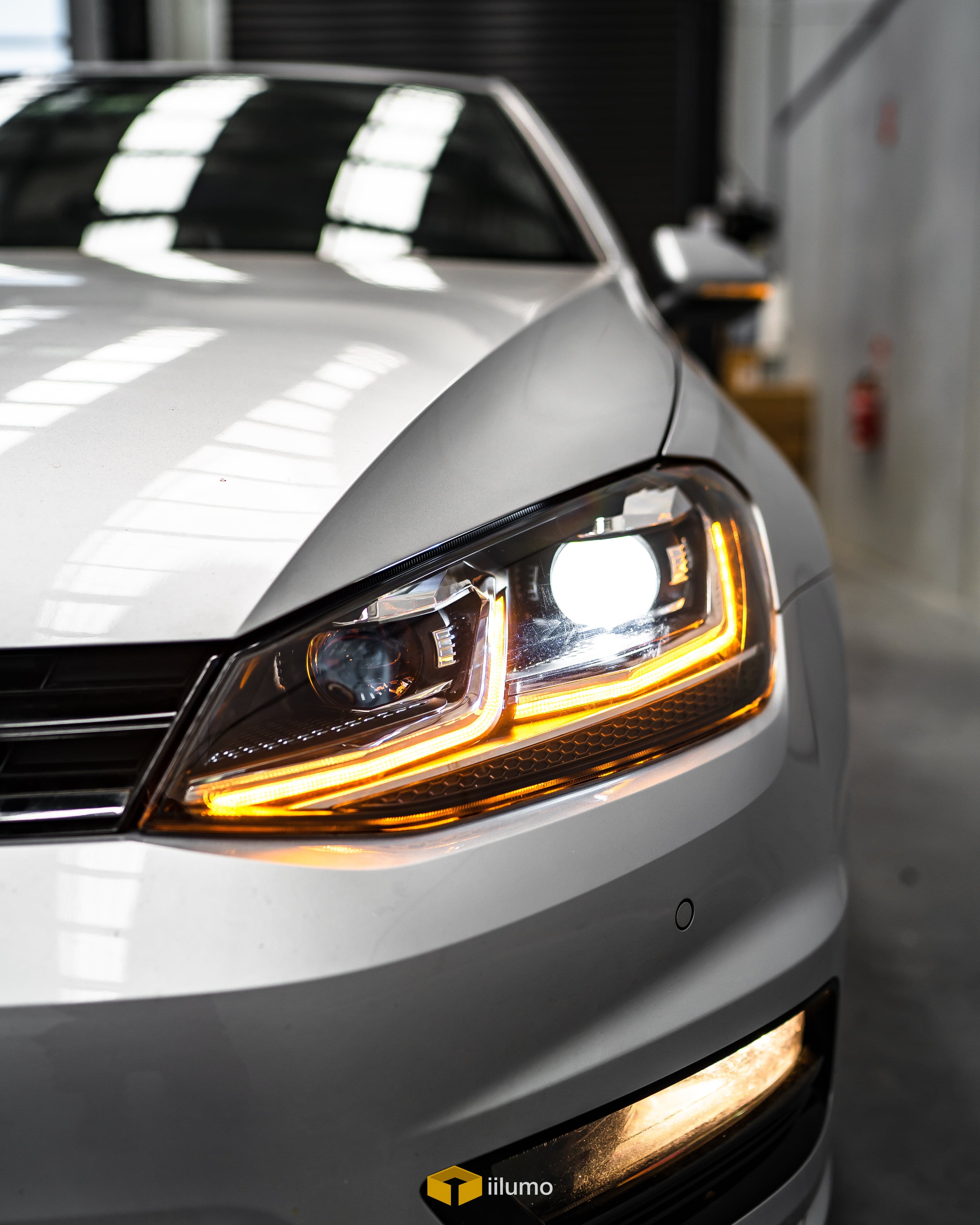 2012-2020 VW MK7.5R STYLE SEQUENTIAL LED HEADLIGHTS (MK7) - iilumo