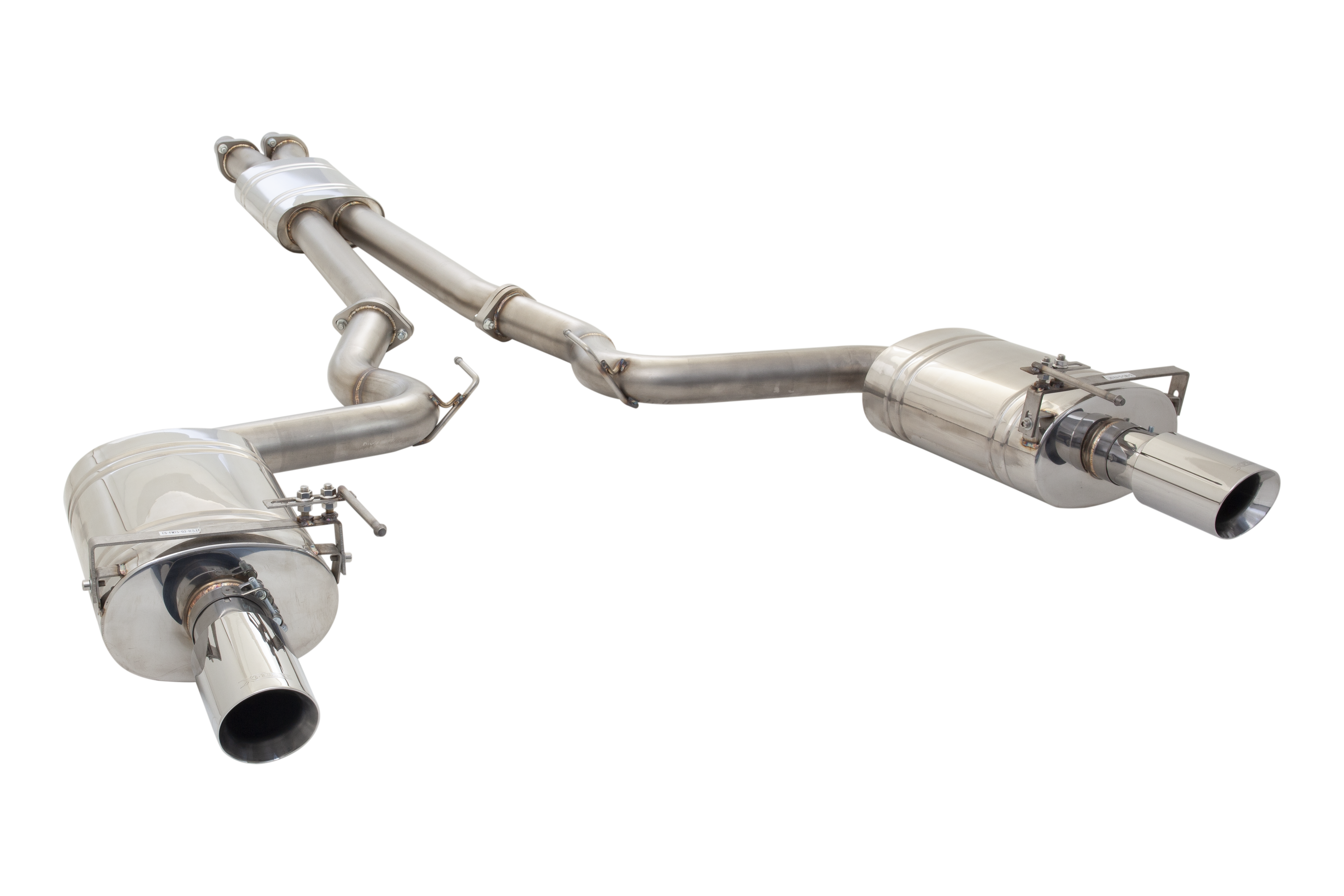 Ford S550 Mustang GT V8 Performance Cat Back System with Oval Rears