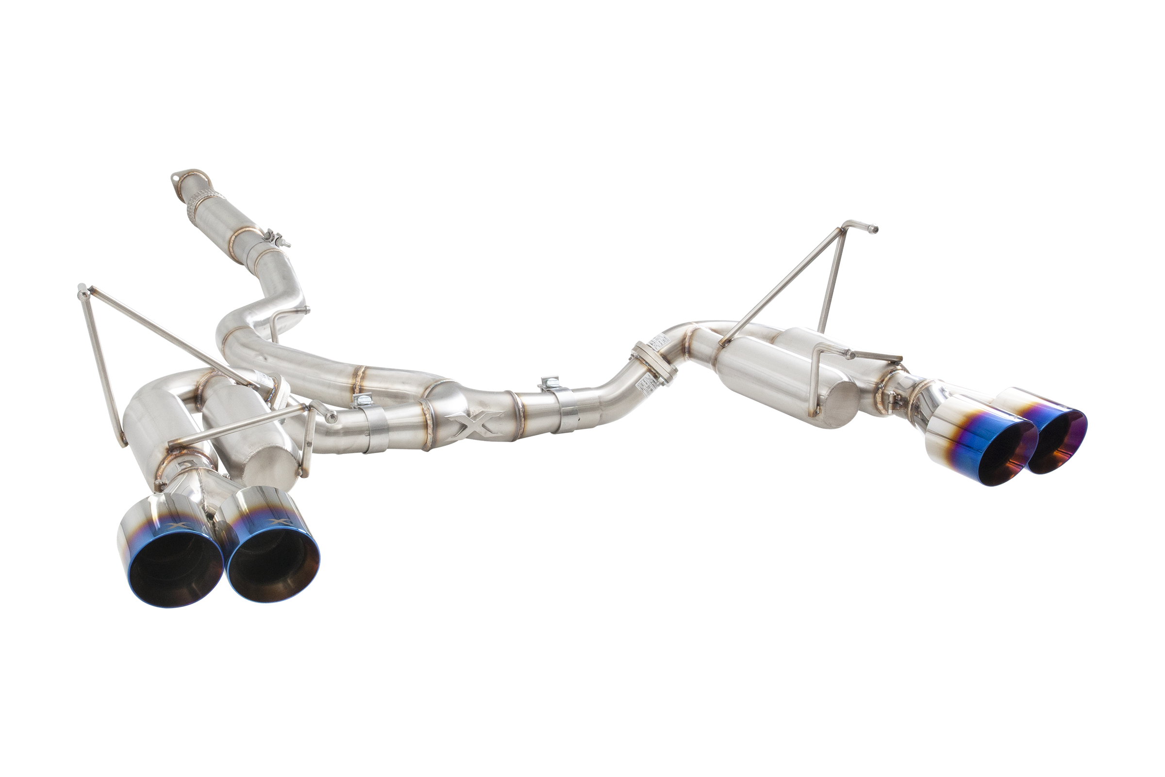 Subaru WRX STI G3 VA Sedan Race Cat Back Exhaust with Burnt Blue Tips
