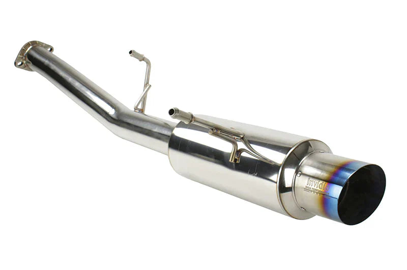 Invidia N1 Turbo Back Exhaust Resonated w/Catless Down Pipe, Ti Tip (WRX/STI GD 01-07)