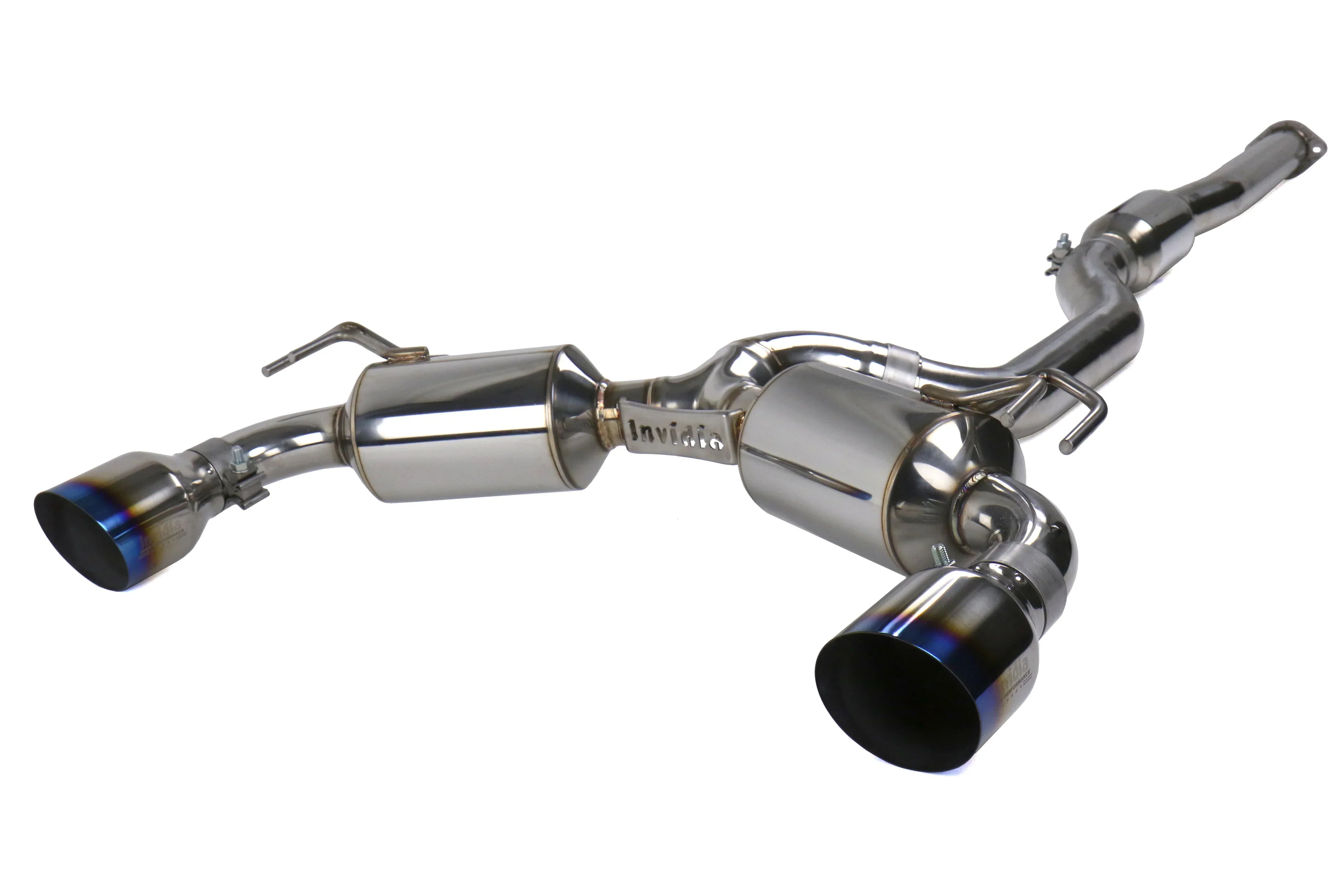 Invidia Dual N1 Turbo Back Exhaust w/PSR O2 Housing - Mitsubishi Evo X CZ4A