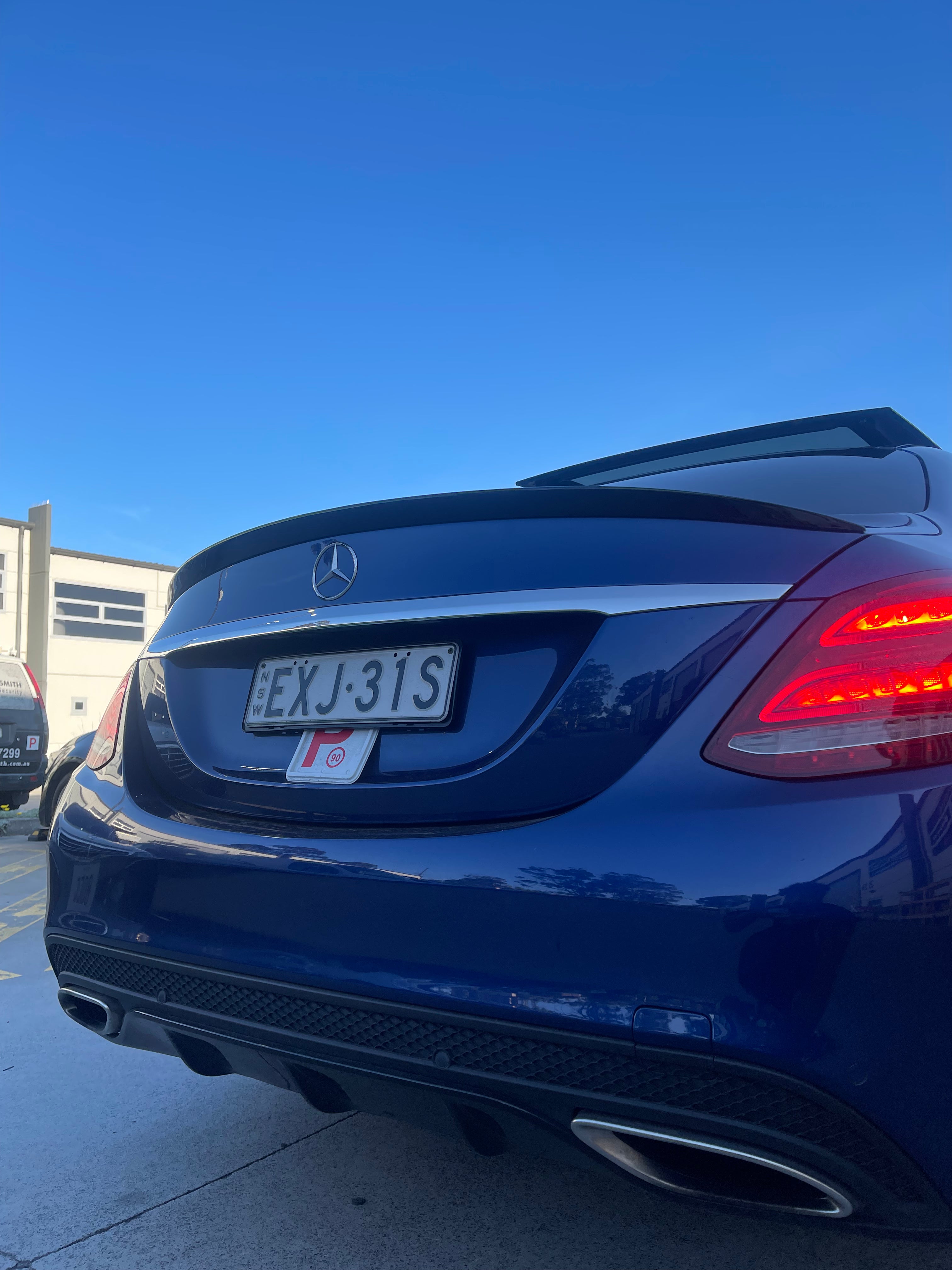 Mercedes Benz C Class W205 AMG Style ABS Spoiler (Gloss Black)