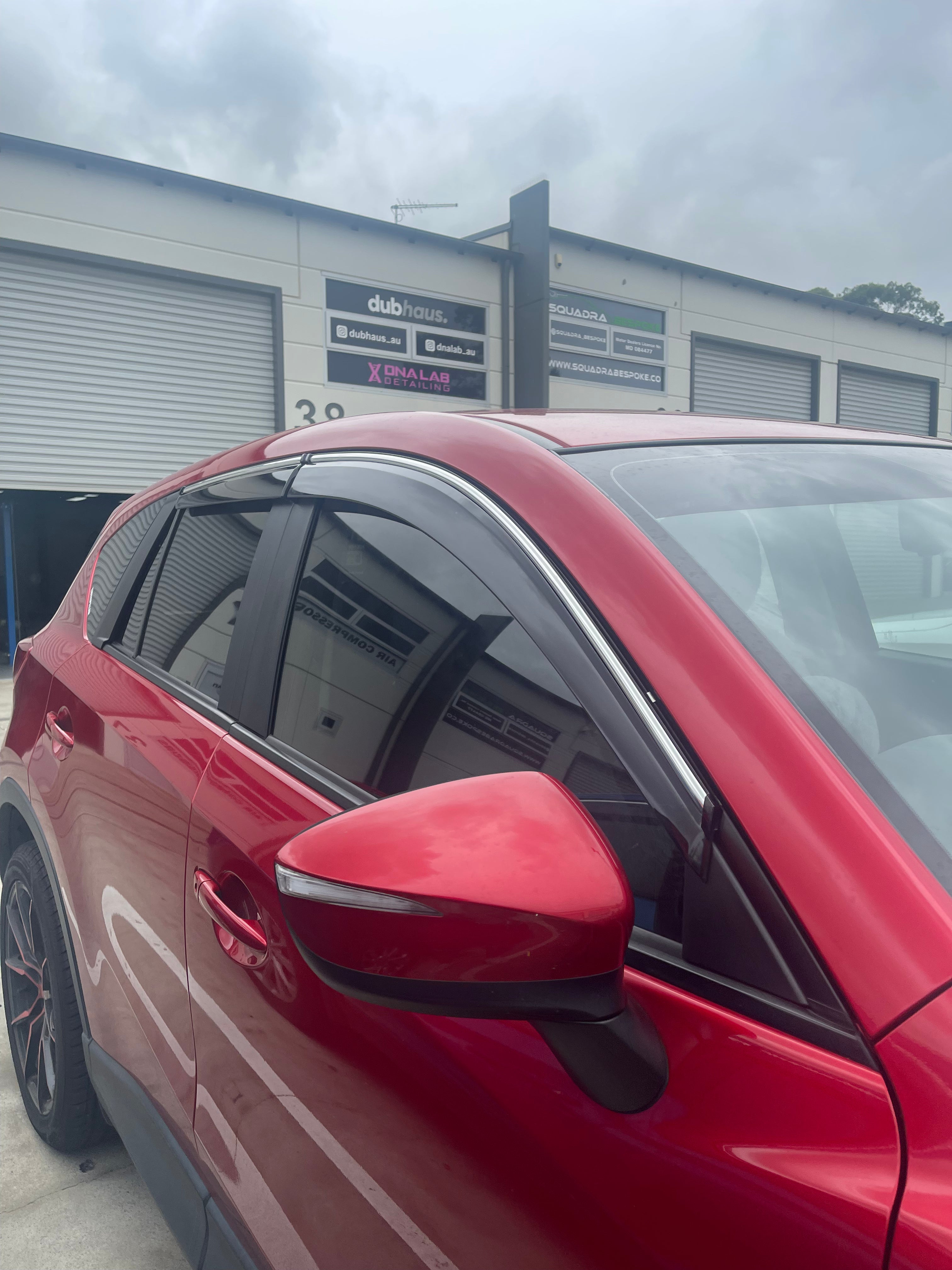 Weather Shield / Window Visor for MAZDA CX-5 2012 - 2017 (Chrome Trim)