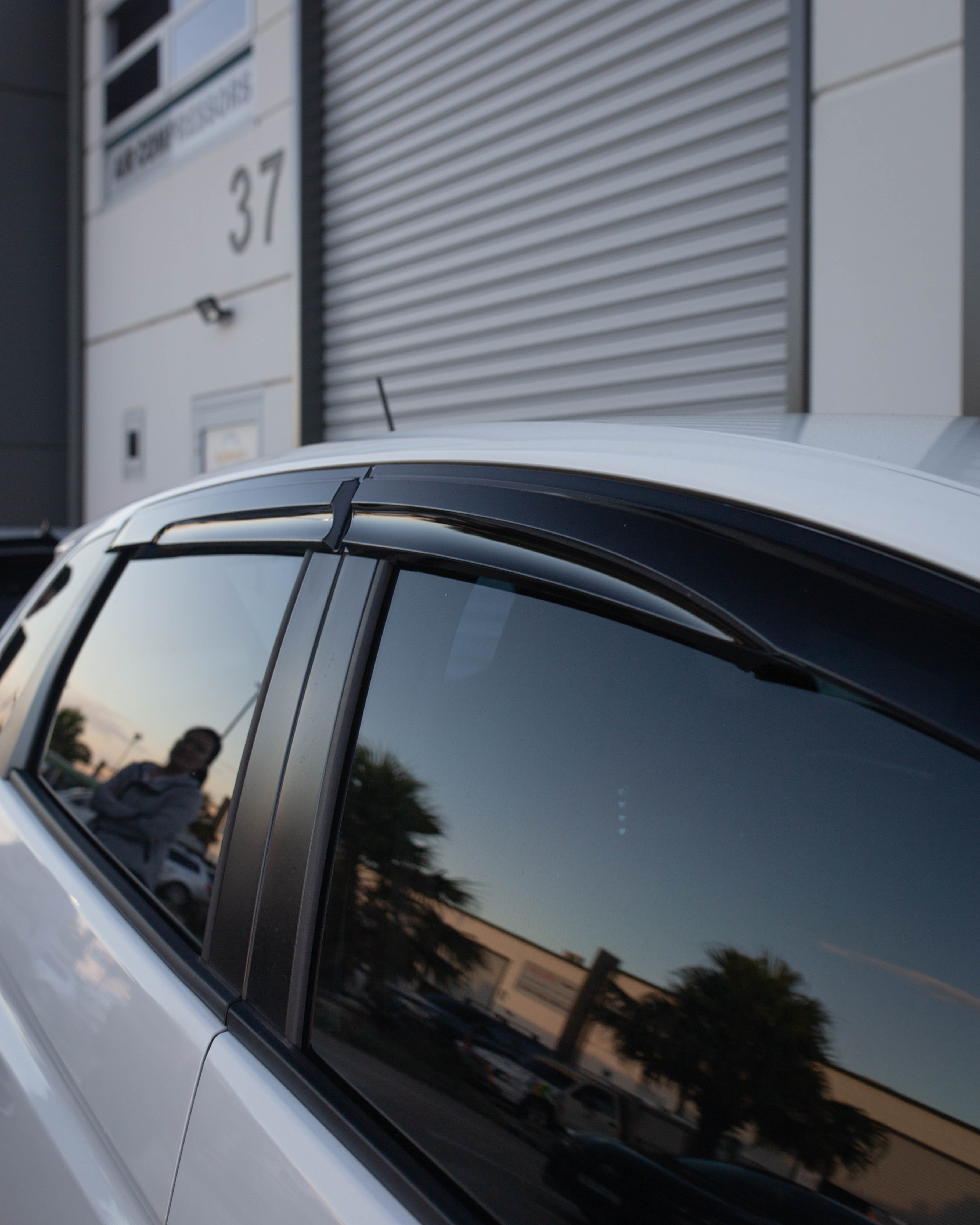 Weather Shield / Window Visor for HONDA JAZZ (Hatch Back) 2014 - 2019 (Mugen Style)