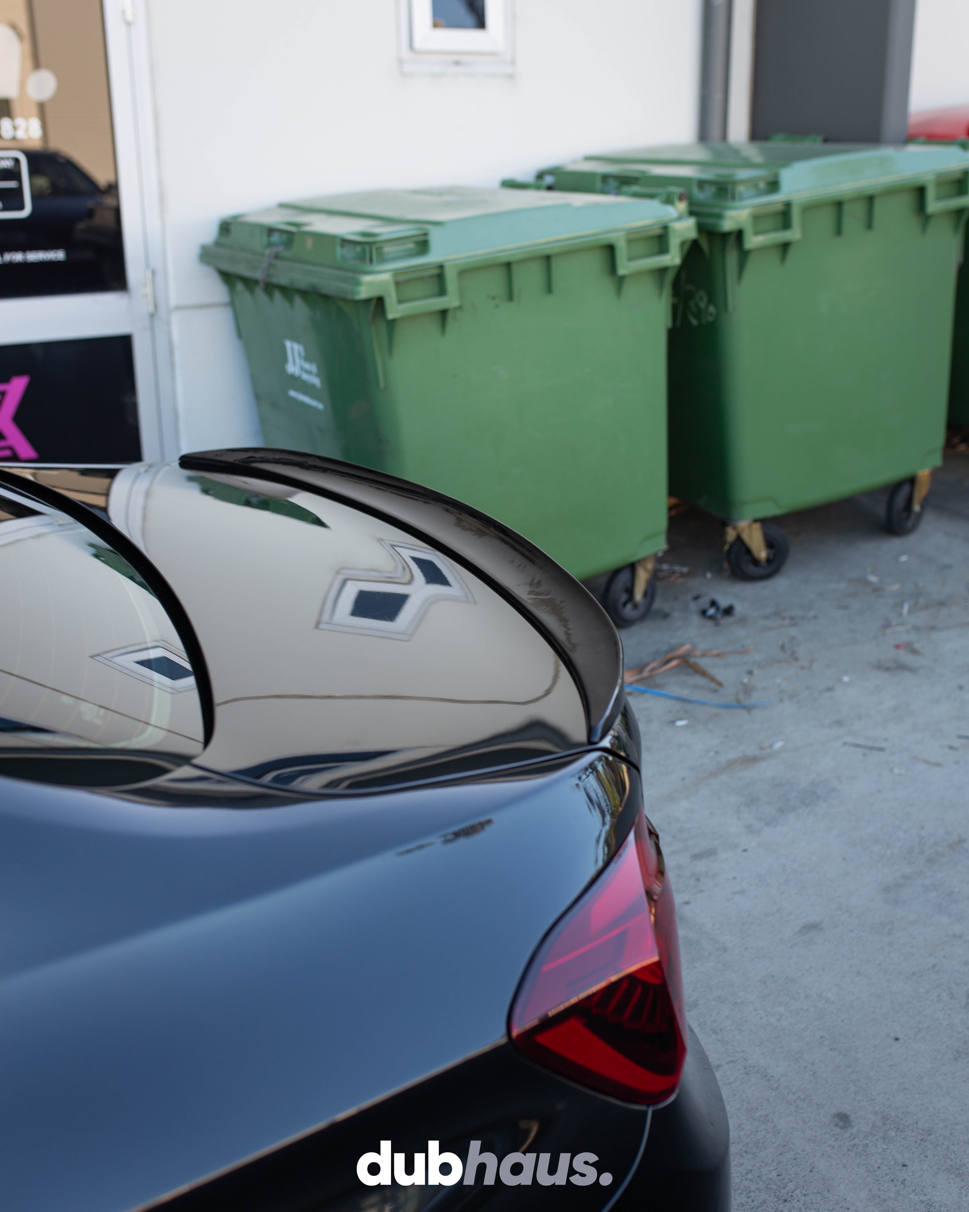 BMW 3 Series F30 MP Style ABS Rear Boot Lip (Gloss Black)