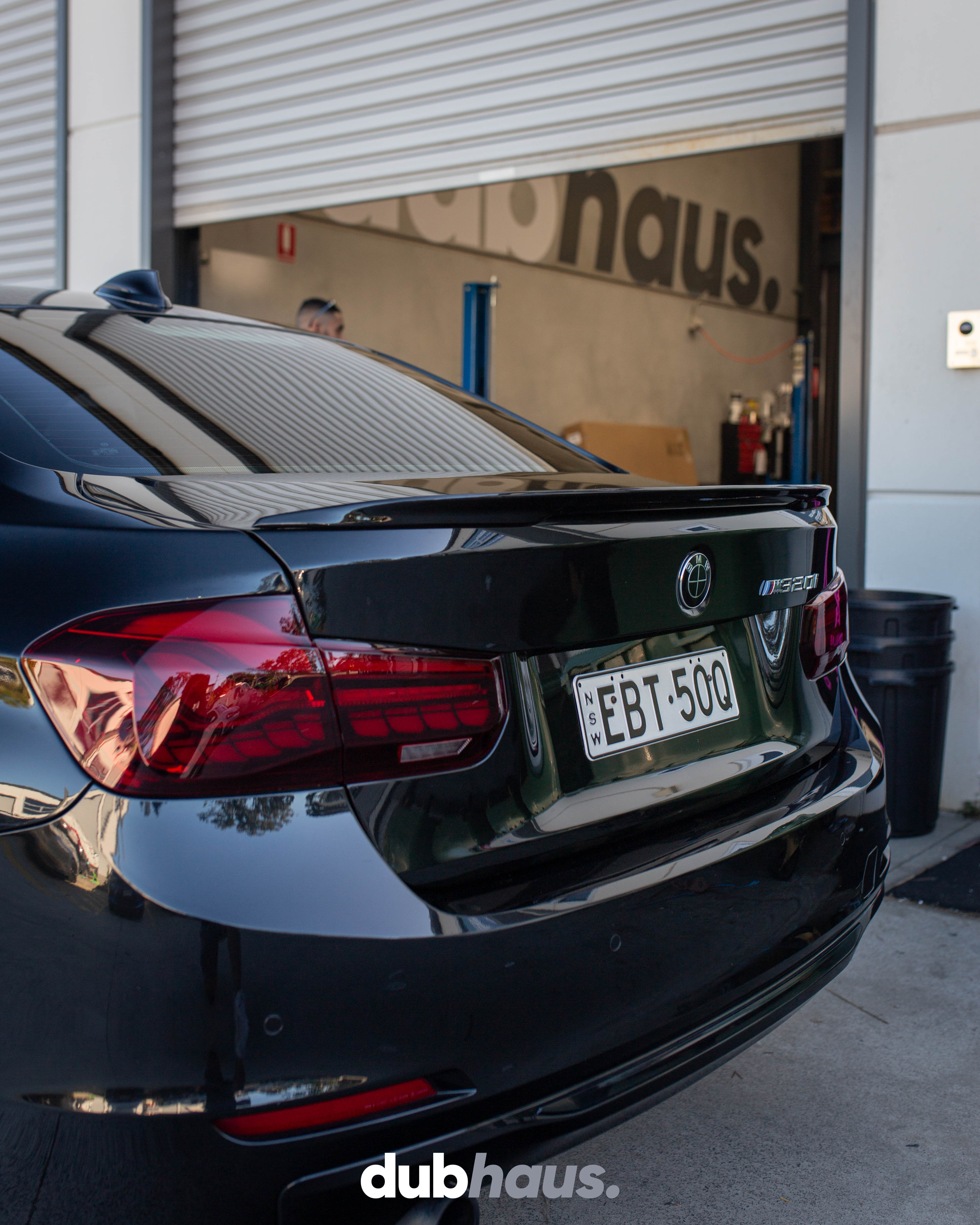 BMW 3 Series F30 MP Style ABS Rear Boot Lip (Gloss Black)