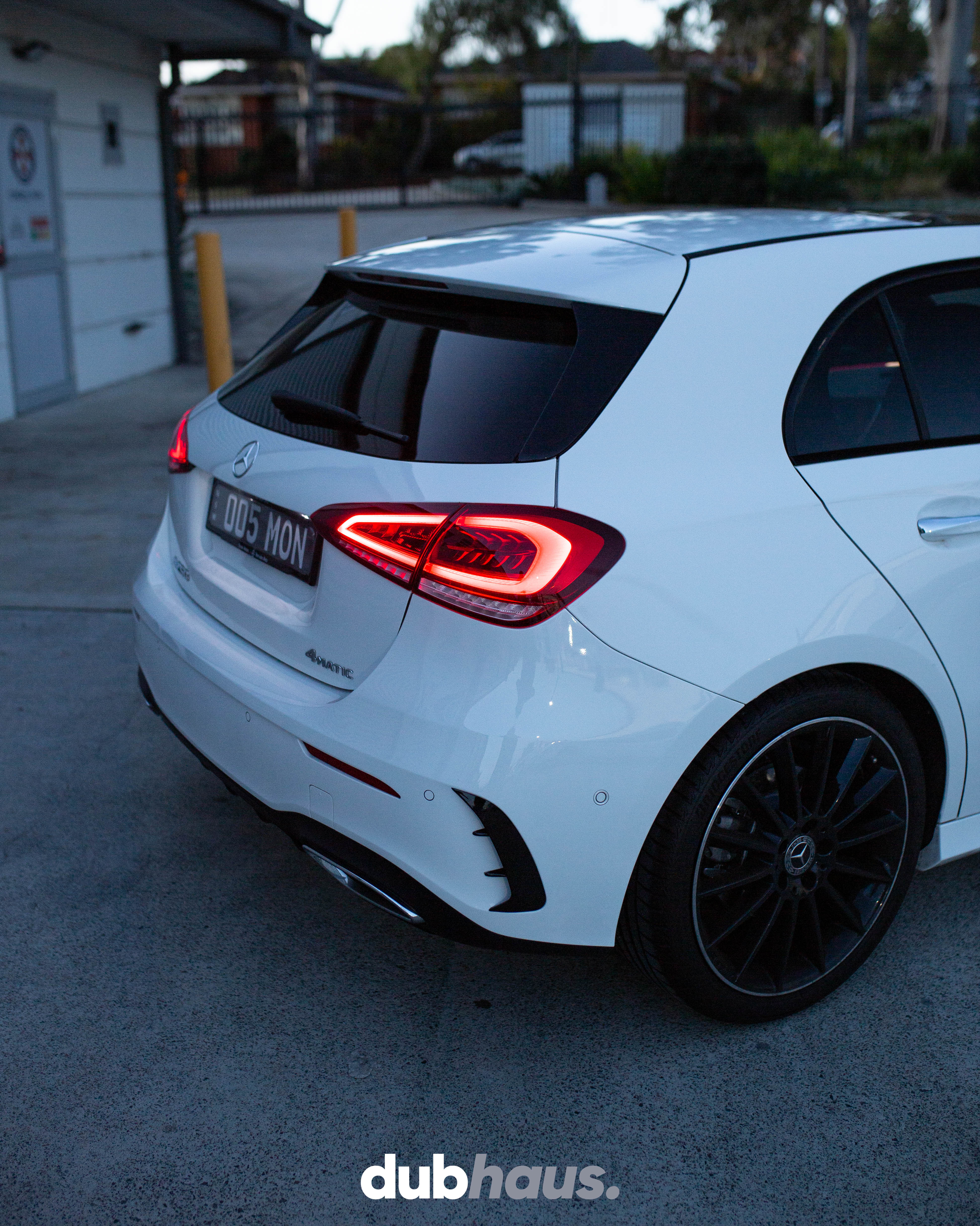 Mercedes Benz A Class W177 AMG Style ABS Rear Bumper Vents (Gloss Black)