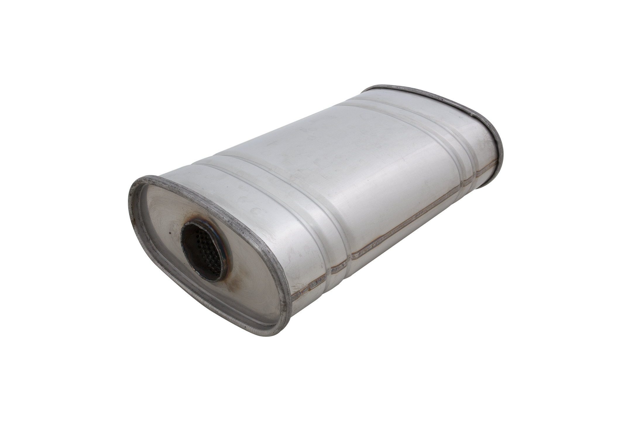 Raw 409 Stainless Steel 5x8x14Inch Resonator with 2.5Inch inlet