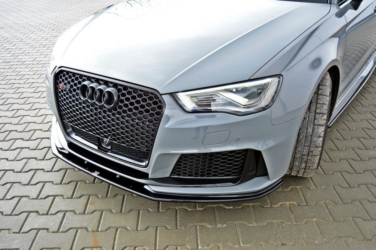 Maxton Design Audi RS3 8VA Sportback Front Splitter Lip v2 + Side Skirts + Diffuser