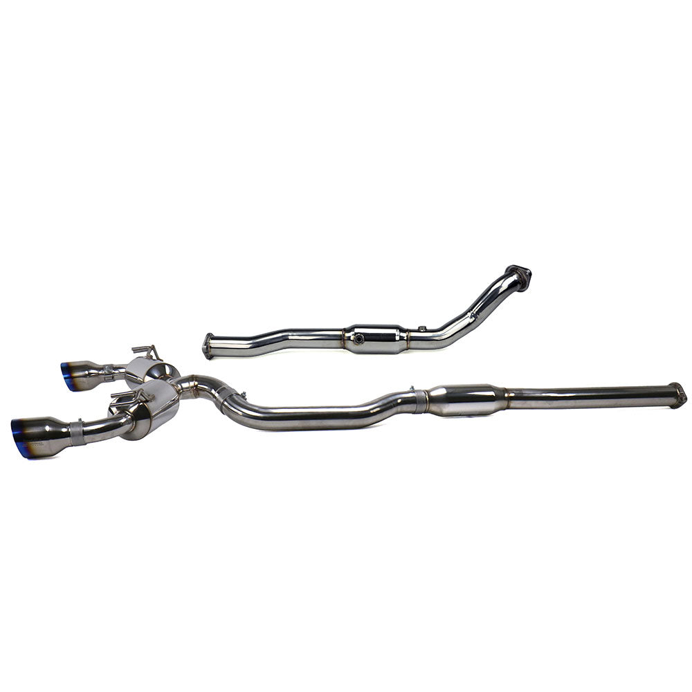 Invidia Dual N1 Turbo Back Exhaust w/PSR O2 Housing - Mitsubishi Evo X CZ4A