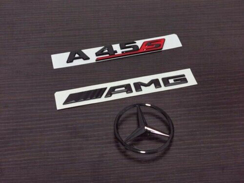 Mercedes A Class A45s Gloss Black Badges