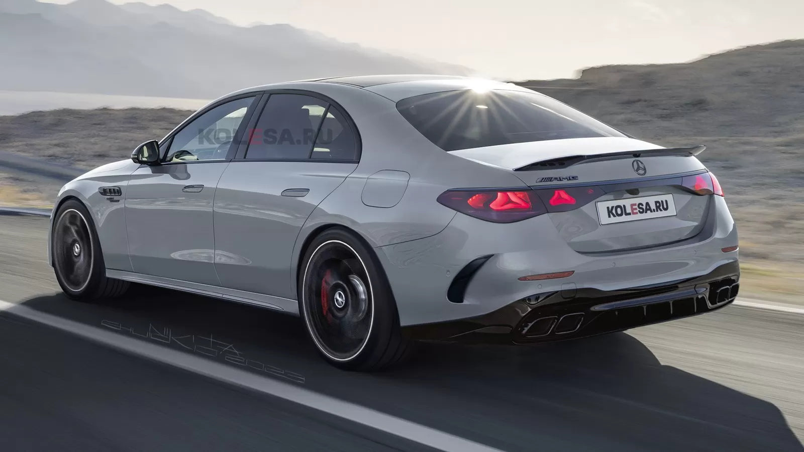 Mercedes Benz E Class W214 AMG Style ABS Spoiler (Gloss Black)