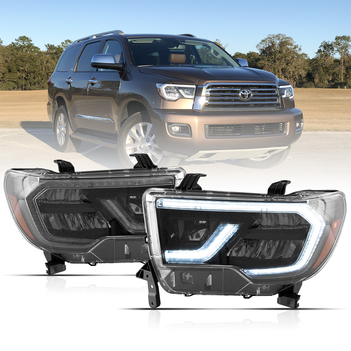 LED Headlights for Toyota Tundra & 2008–2020 Sequoia 2007–2013