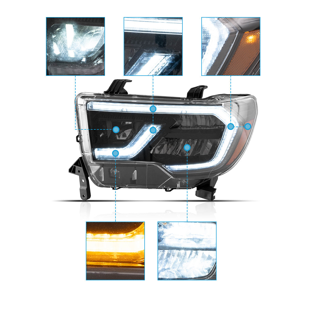 LED Headlights for Toyota Tundra & 2008–2020 Sequoia 2007–2013