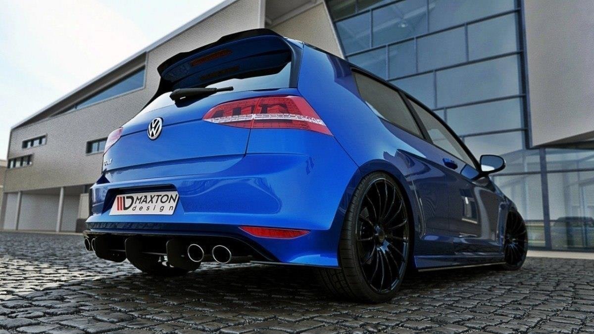 Maxton Design VW Golf Mk7 R Front Splitter V1 + Side Skirts + Diffuser + Spoiler Cap