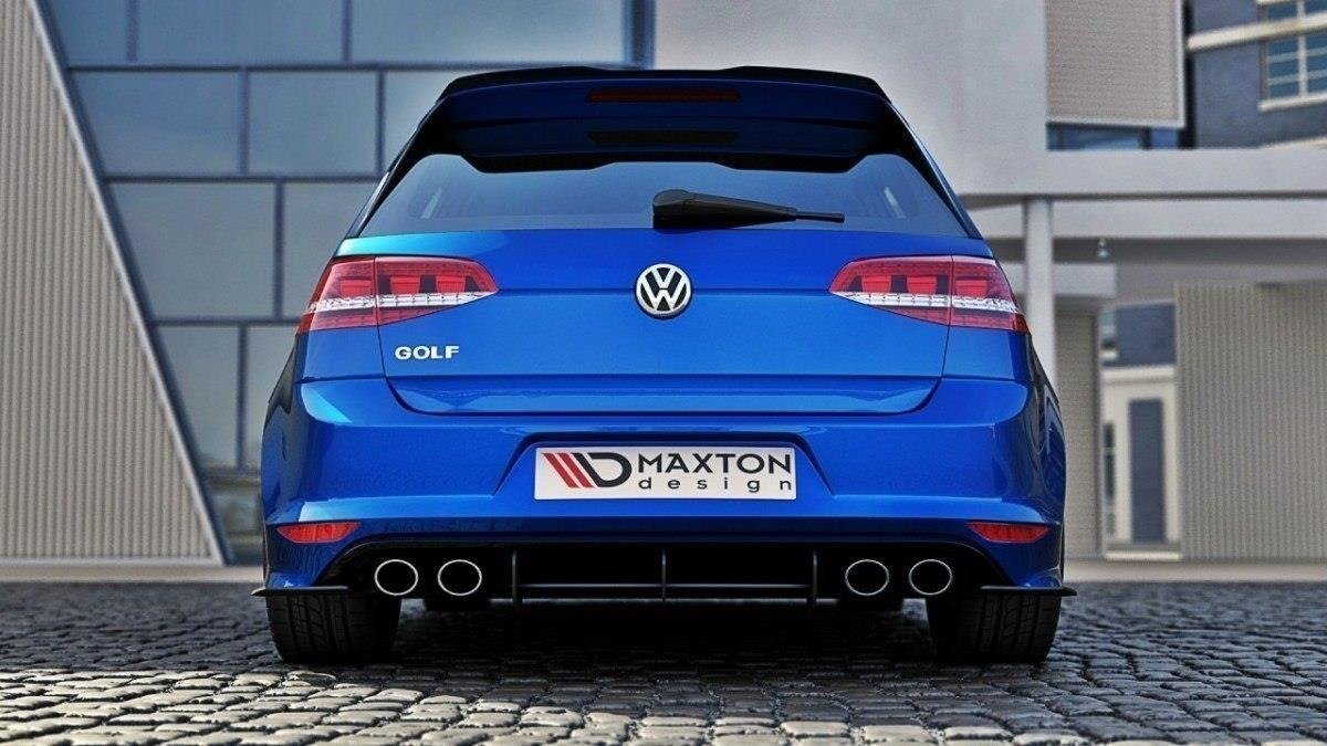 Maxton Design VW Golf Mk7 R Front Splitter V1 + Side Skirts + Diffuser + Spoiler Cap