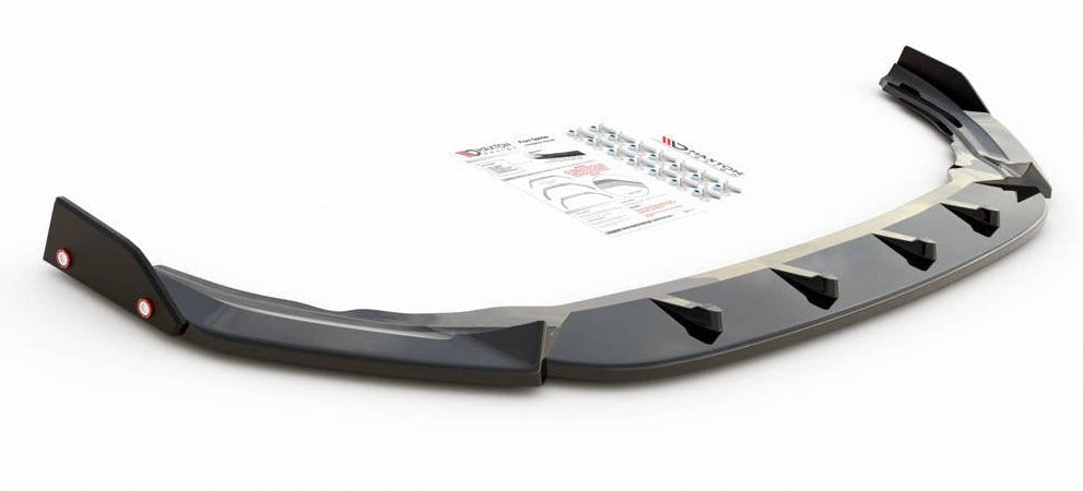Maxton Design Front Splitter V.2 with Flaps VW Golf Mk8 R Front Lip