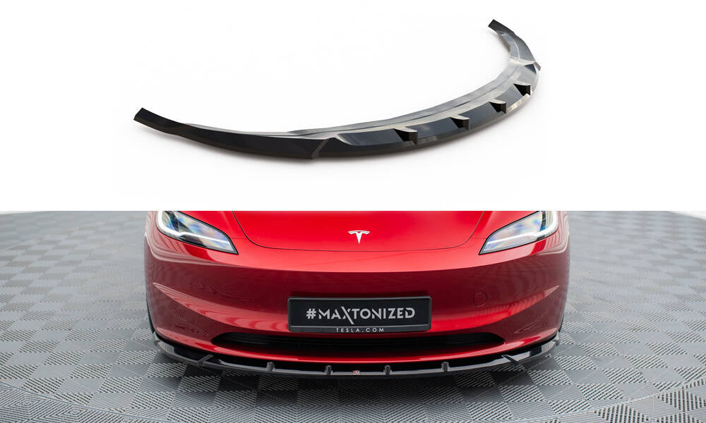 Maxton Design Front Splitter V.2 Tesla Model 3 Project Highland (Facel