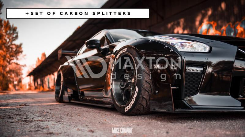 Nissan Skyline GT-R 35 Wide Body Kit + Set Of Carbon Splitters - Maxton Design
