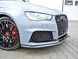 Maxton Design Audi RS3 8V Sportback Front Lip V1 + Side Skirts + Diffuser (Pre-Facelift)