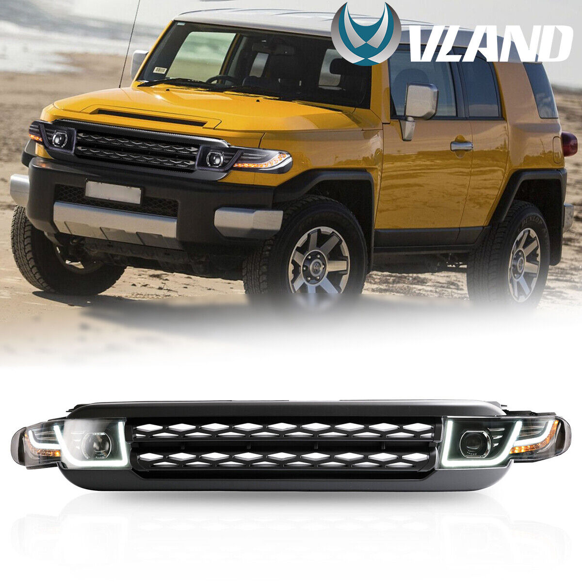 Headlights For 2007-2015 Toyota FJ Cruiser