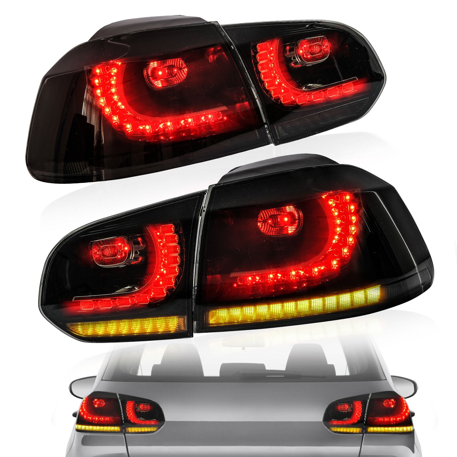 Smoke Tail Lights For Volkswagen Golf 6 MK6 GTI 2008-2014
