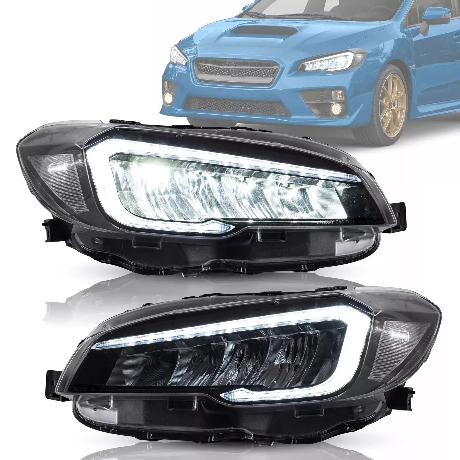 Headlights For Subaru WRX DRL 2015-21