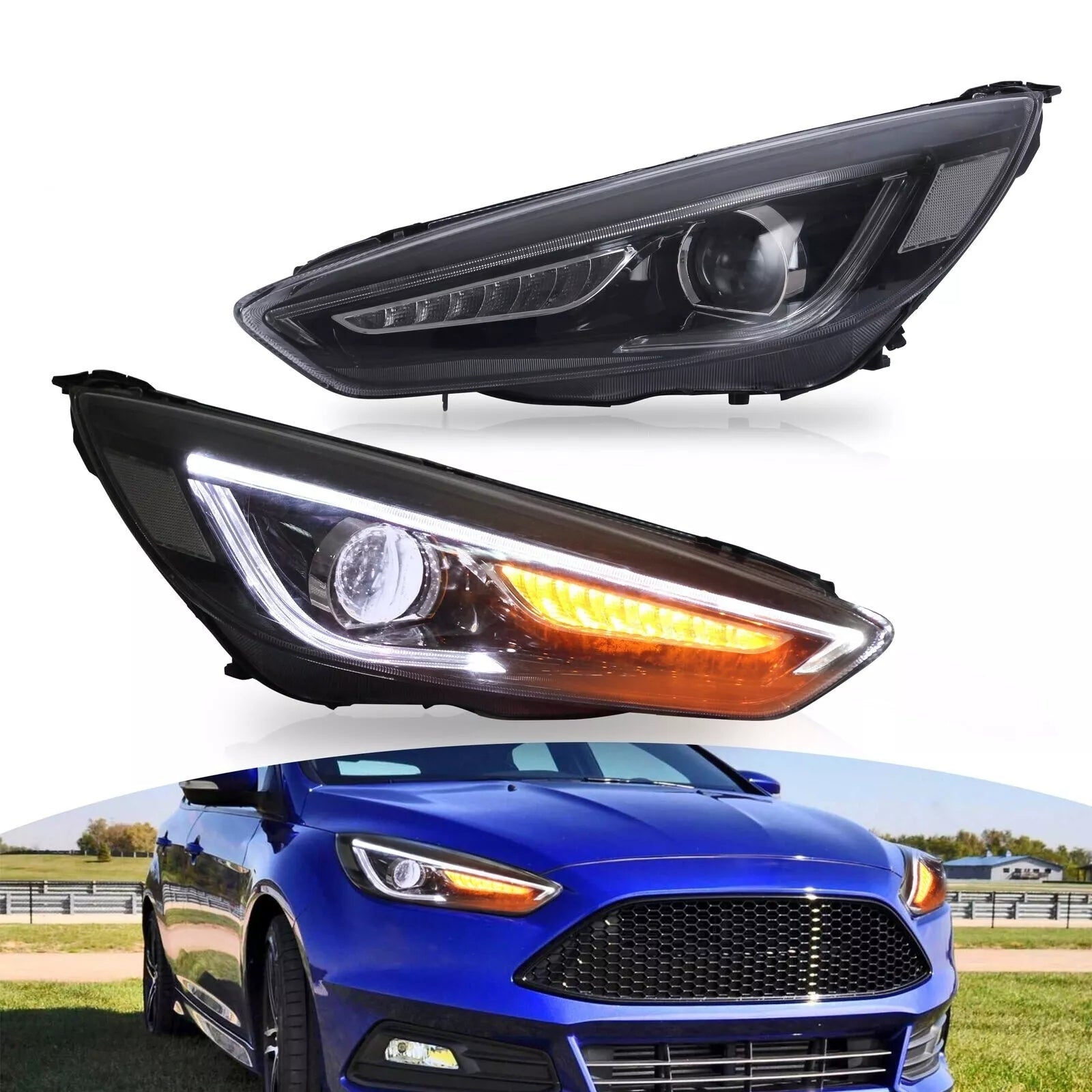 Headlights For 2015-2018 Ford Focus