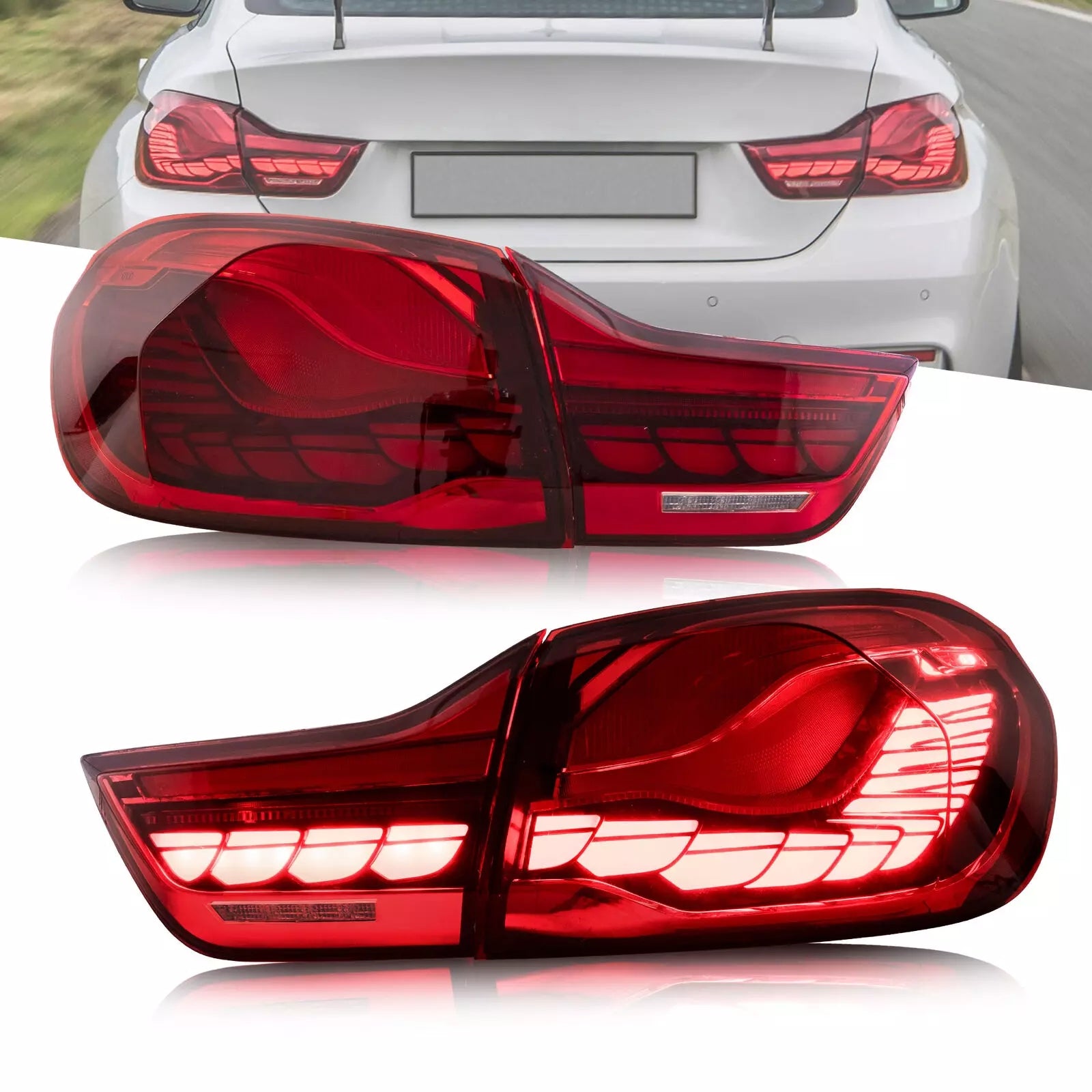 Red Tail Lights For 2014-19 2020 BMW 4 Series