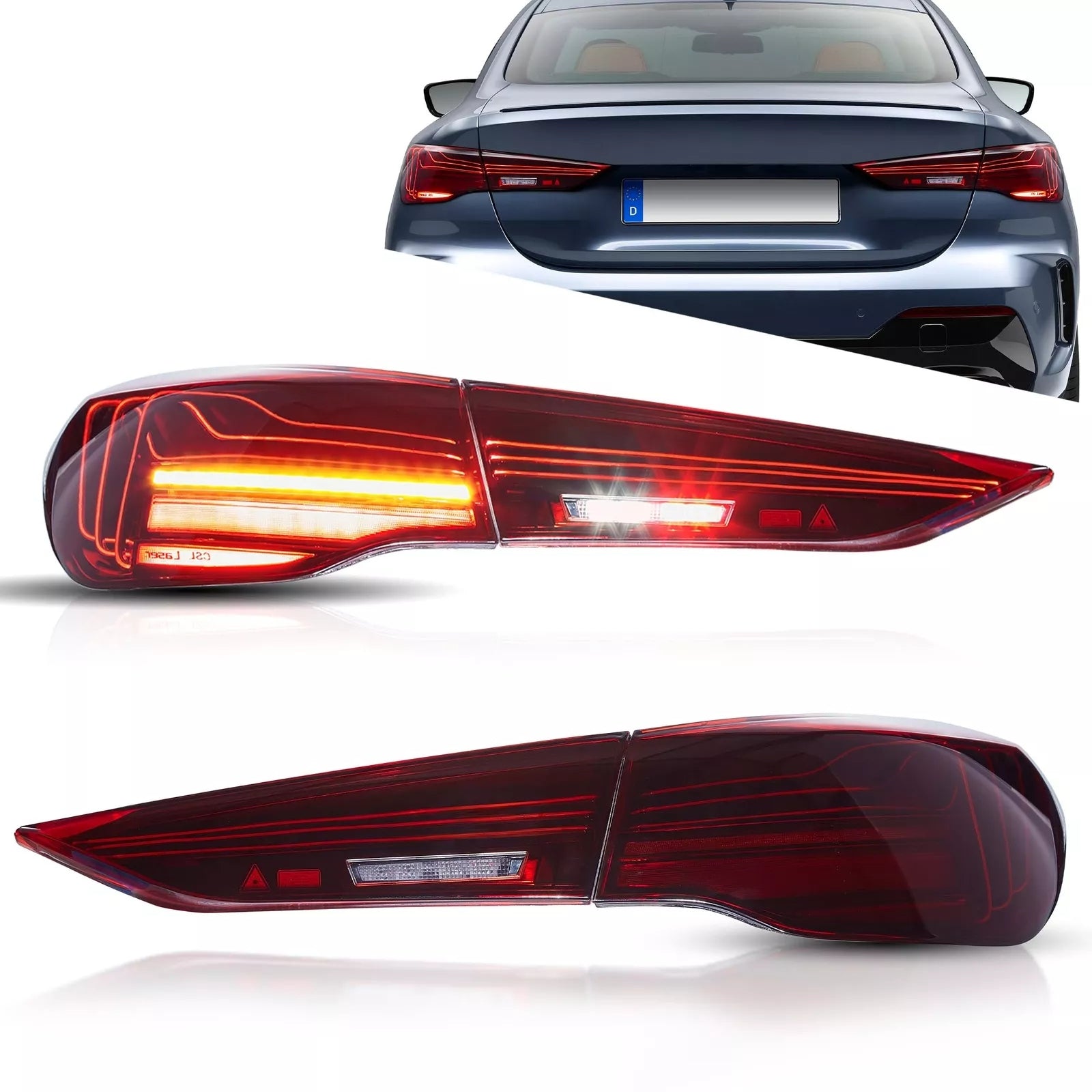 Red Laser Tail Lights for BMW 4 Series G22 G23 G26 2020-2024