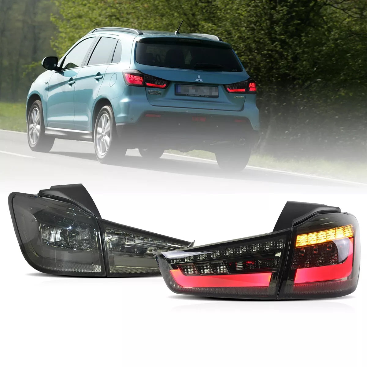 Tail Lights Smoked LED For Mitsubishi ASX 2012-2018